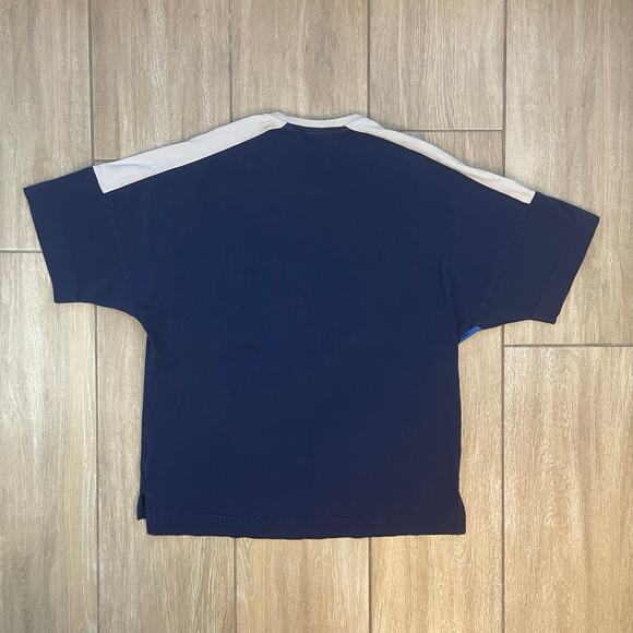 Nike Men’s Colorblock T-Shirt Blue Navy Gray Medium CJ4296-410 Crewneck Cotton - Picture 2 of 9